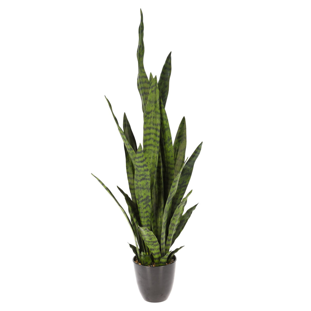 Pianta artificiale "Sansevieria" con vaso grigio decorativa verde da 92 cm per interno