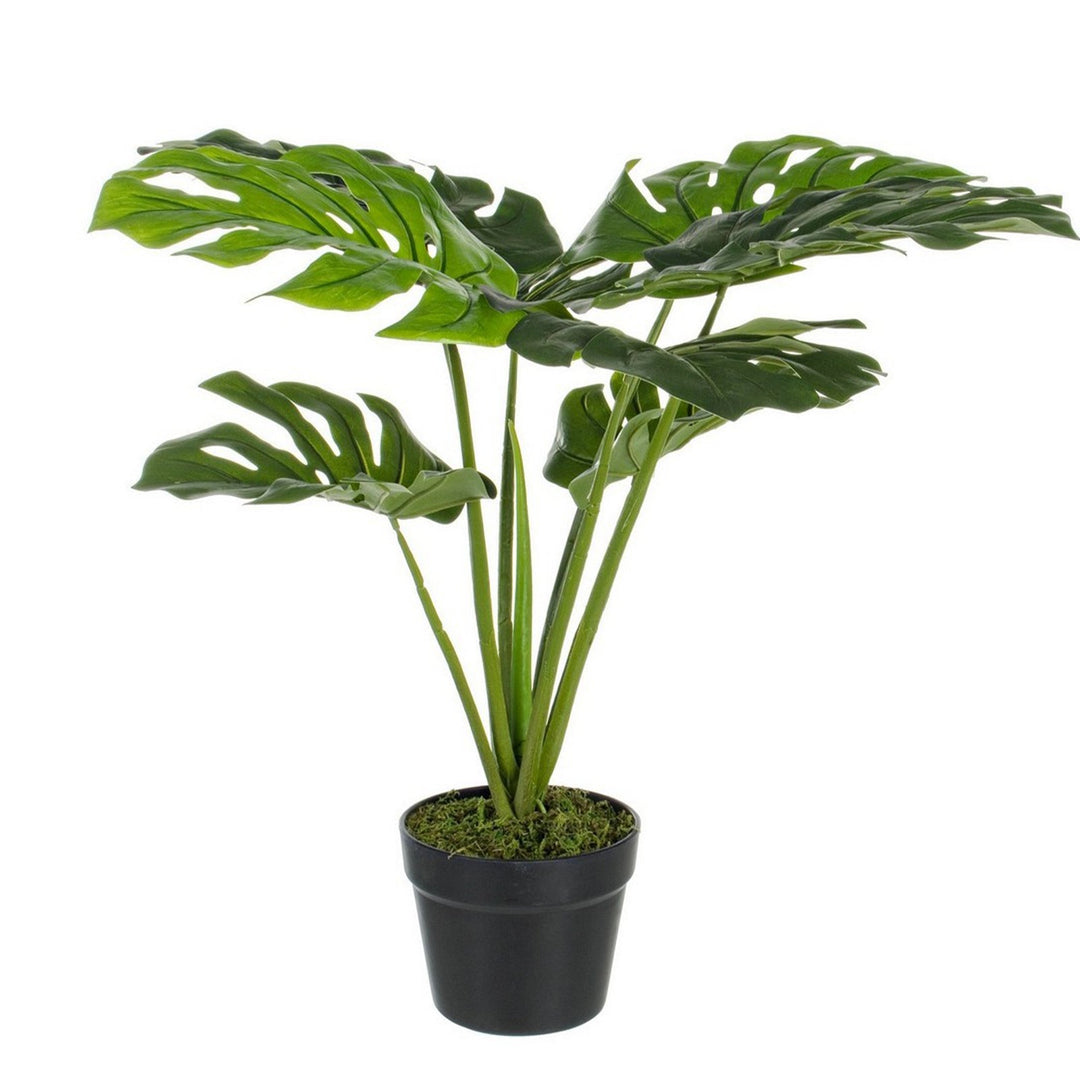 Pianta artificiale "Filodendro" con foglie in gomma, struttura in metallo, 115x105x150h cm