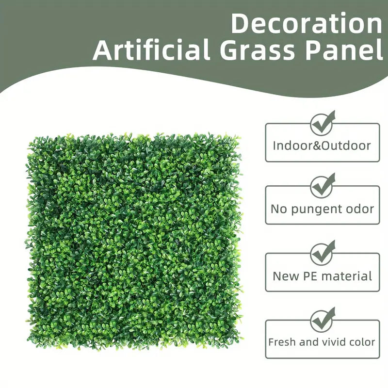 Siepe artificiale per parete sempreverde verticale "Bosso" da intero ed esterno 1 x 1 mt