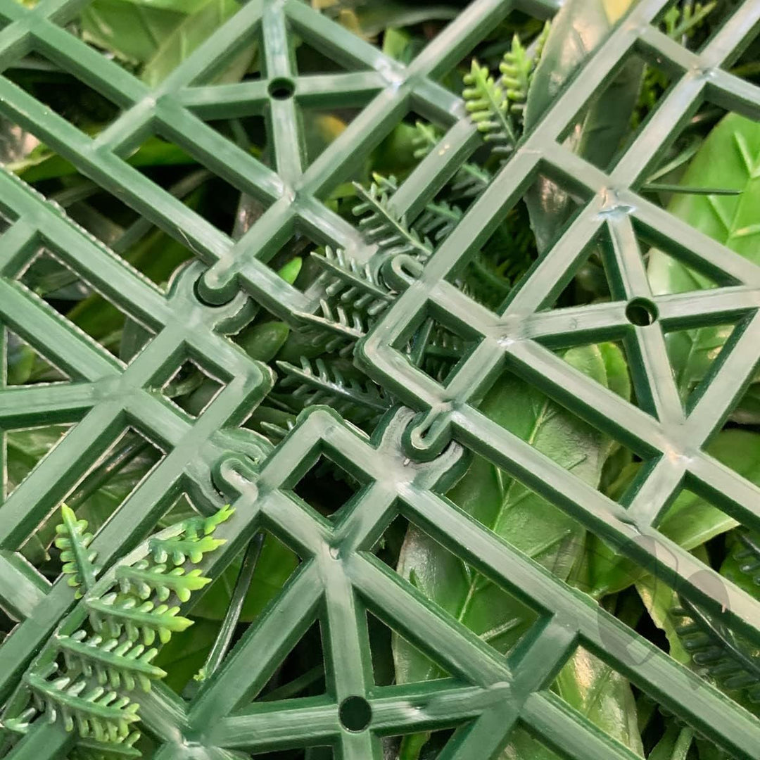 Siepe artificiale per parete sempreverde verticale "Lichene" da intero ed esterno 50 x 50 cm