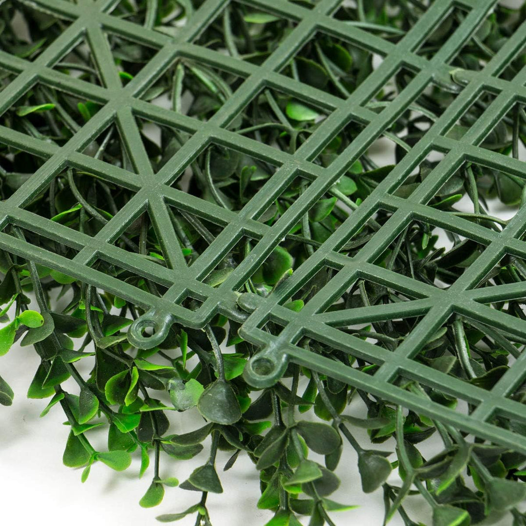 Siepe artificiale per parete sempreverde verticale "Bosso" da intero ed esterno 1 x 1 mt