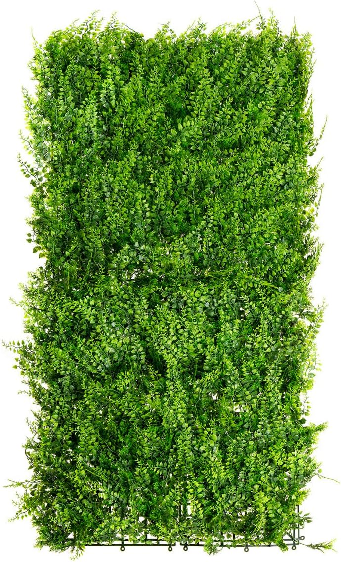 Siepe artificiale per parete sempreverde verticale "Felce" da intero ed esterno 50 x 50 cm