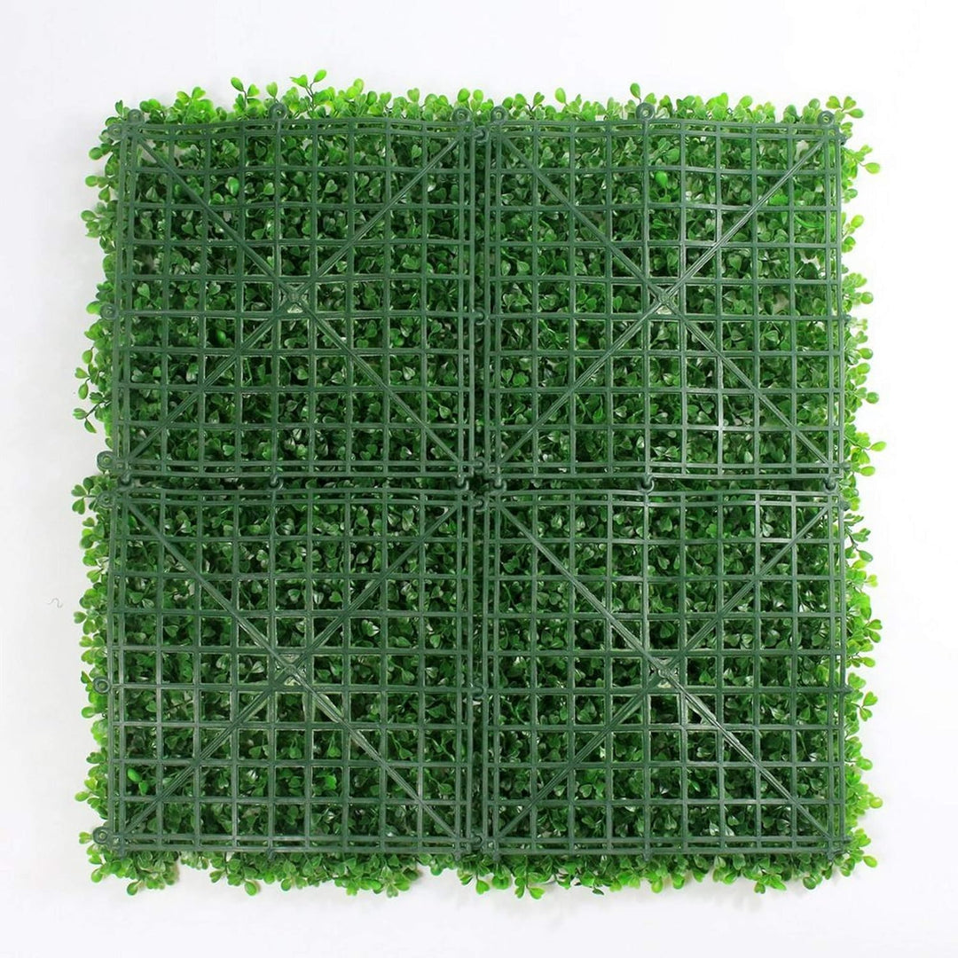 Siepe artificiale per parete sempreverde verticale "Buxus" da intero ed esterno 50 x 50 cm