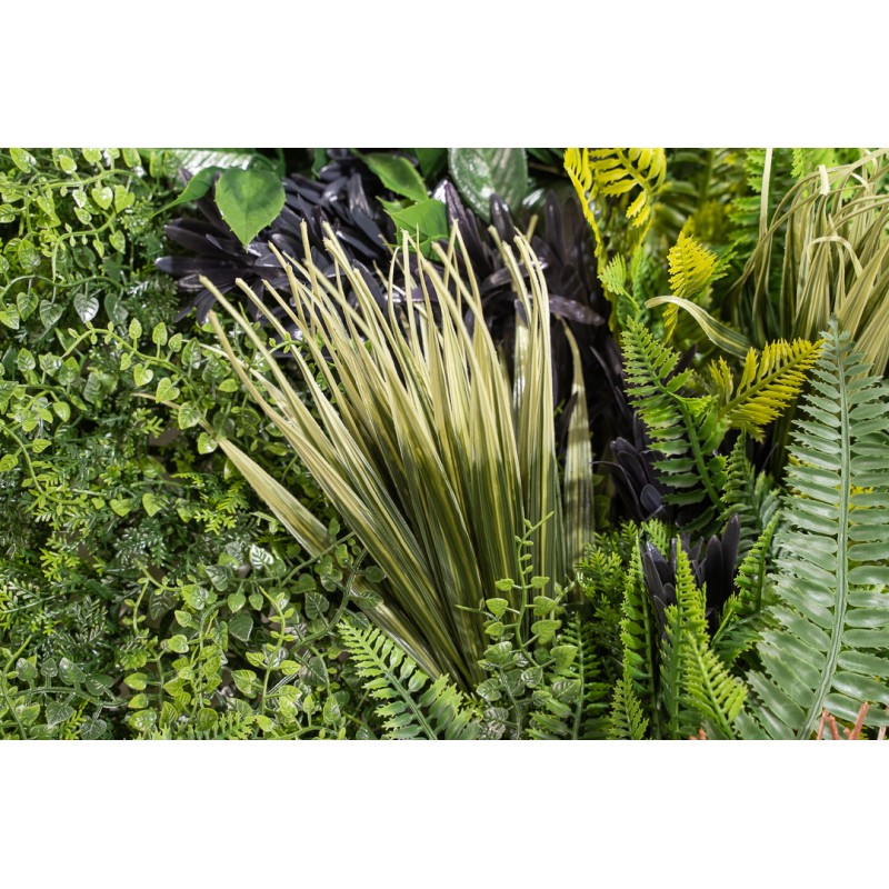 Siepe artificiale "Kenya" per esterno e giardino da 100 x 100 cm
