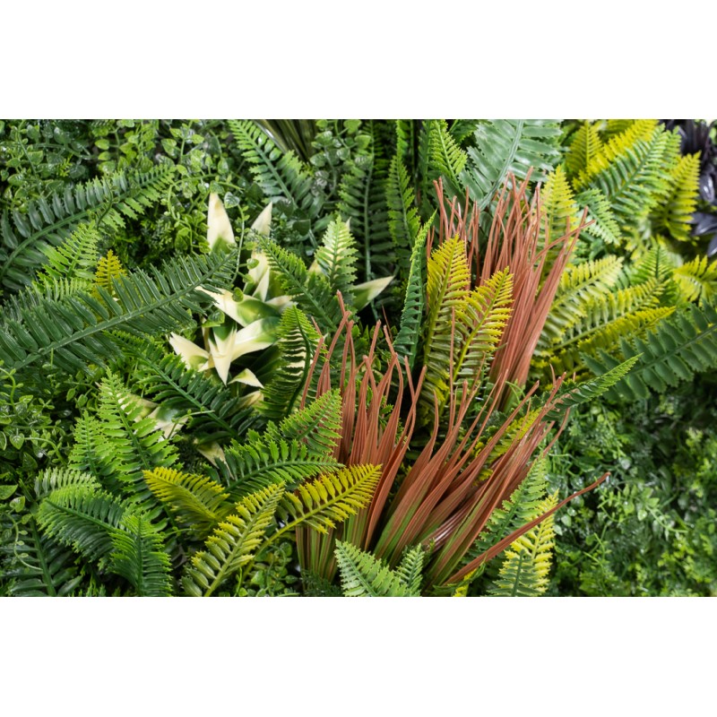 Siepe artificiale "Kenya" per esterno e giardino da 100 x 100 cm