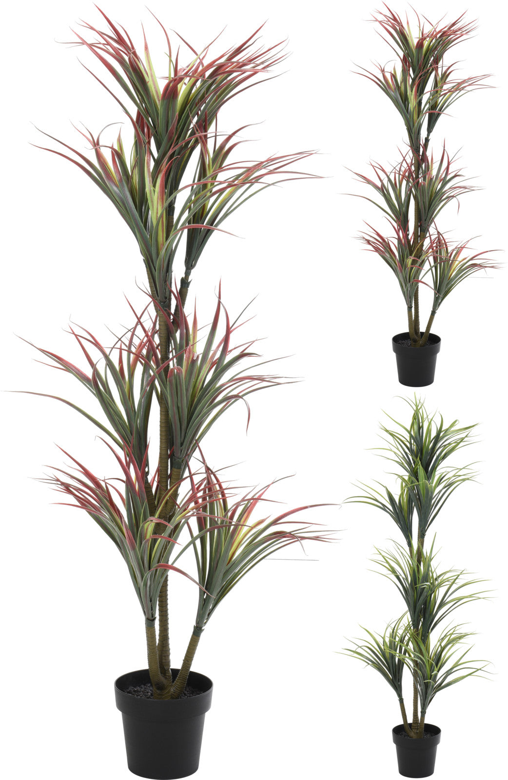 Vaso pianta artificiale Yucca decorativa verde da 150 cm per interno