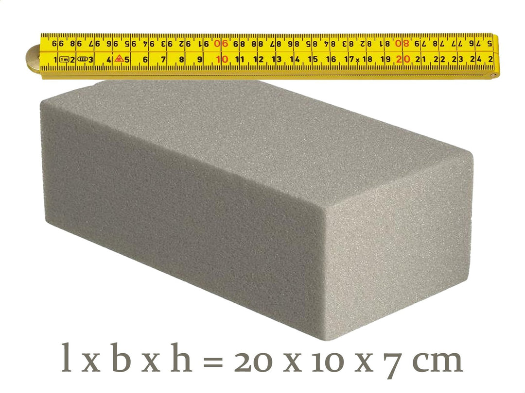Spugna per composizioni floreali, verde da 20x10x7 cm