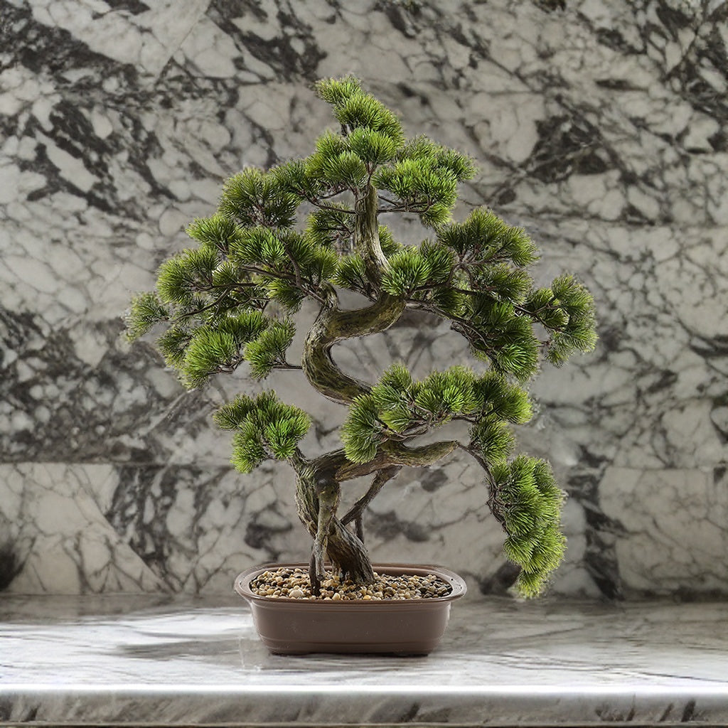 Bonsai pianta artificiale, con vaso incluso, decorazione per interno ed esterno