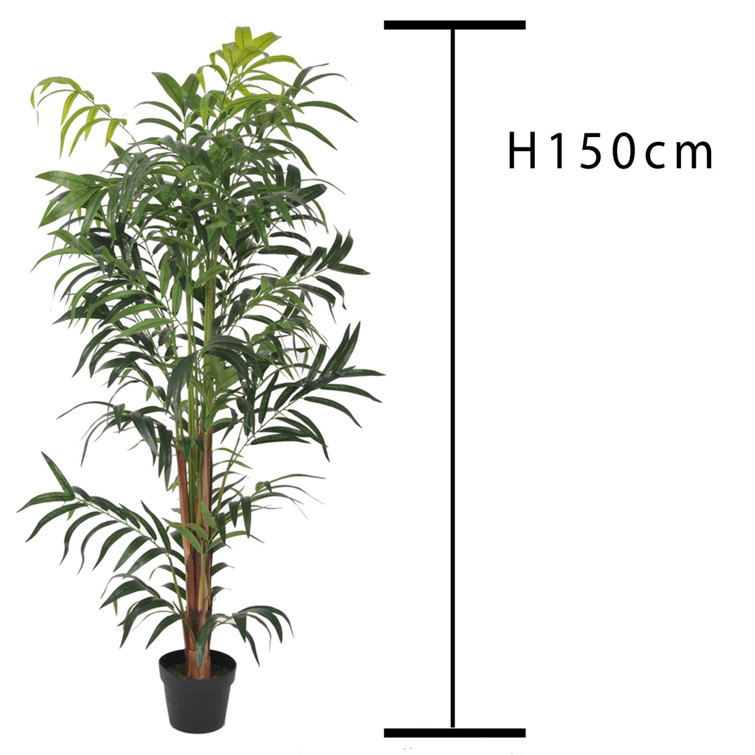 Pianta artificiale "Kenzia" da interno ed esterno decorazione moderna con vaso h 150 cm