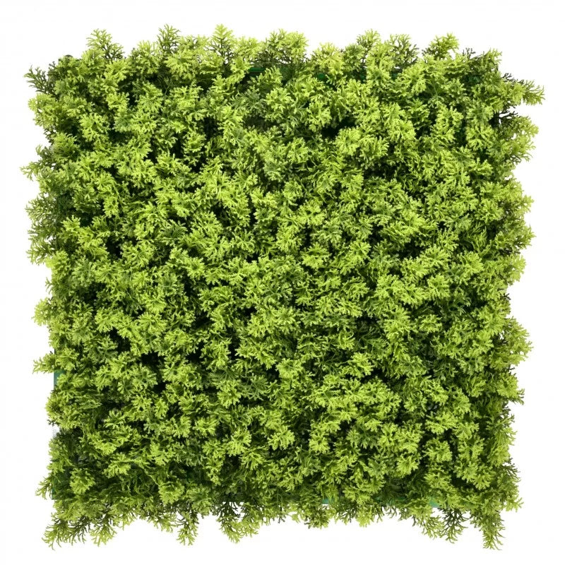 Siepe artificiale per parete sempreverde verticale "Lichene" da intero ed esterno 50 x 50 cm