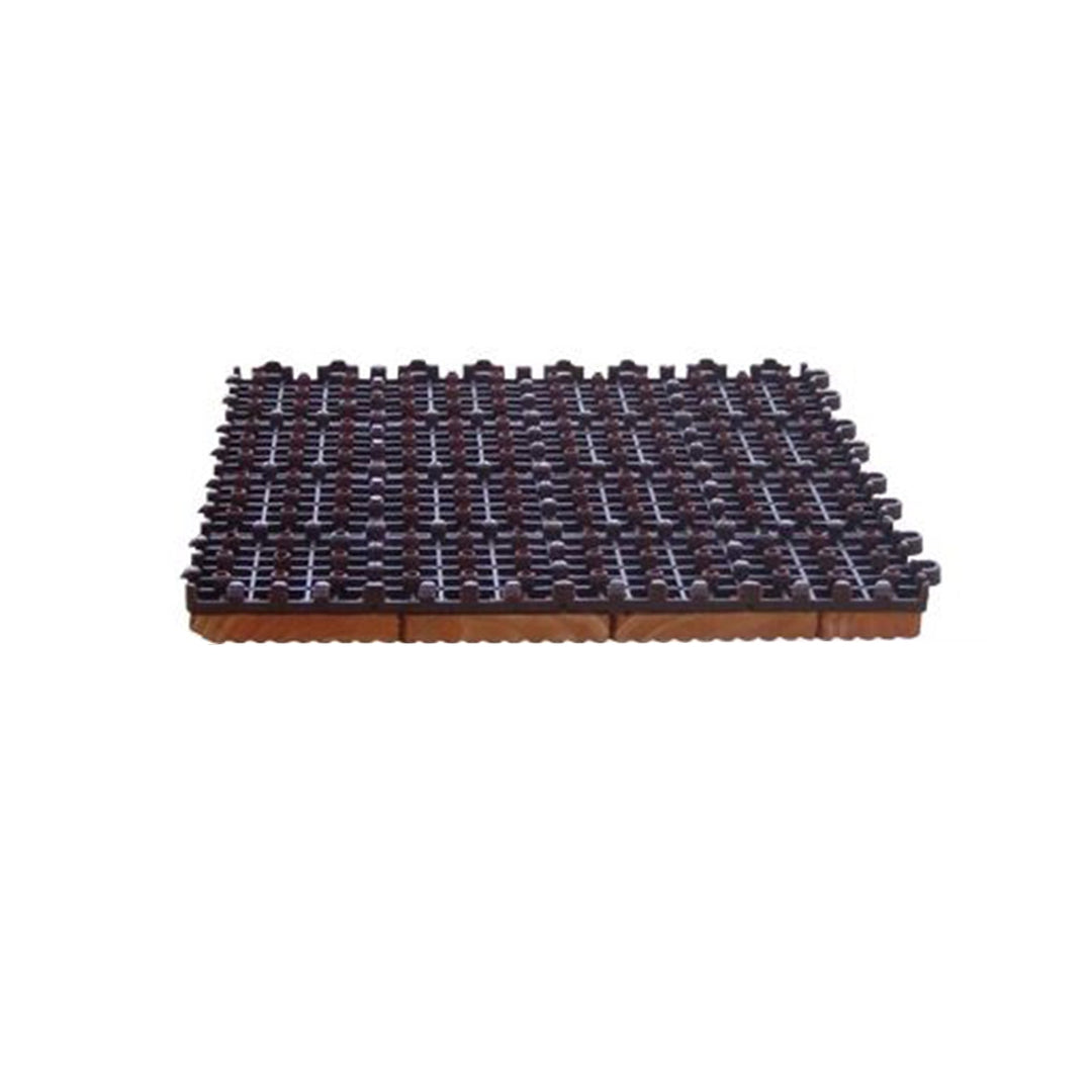 Pavimento modulare "Patio" Piano in legno rigato con supporto in PVC per giardino e terrazzo
