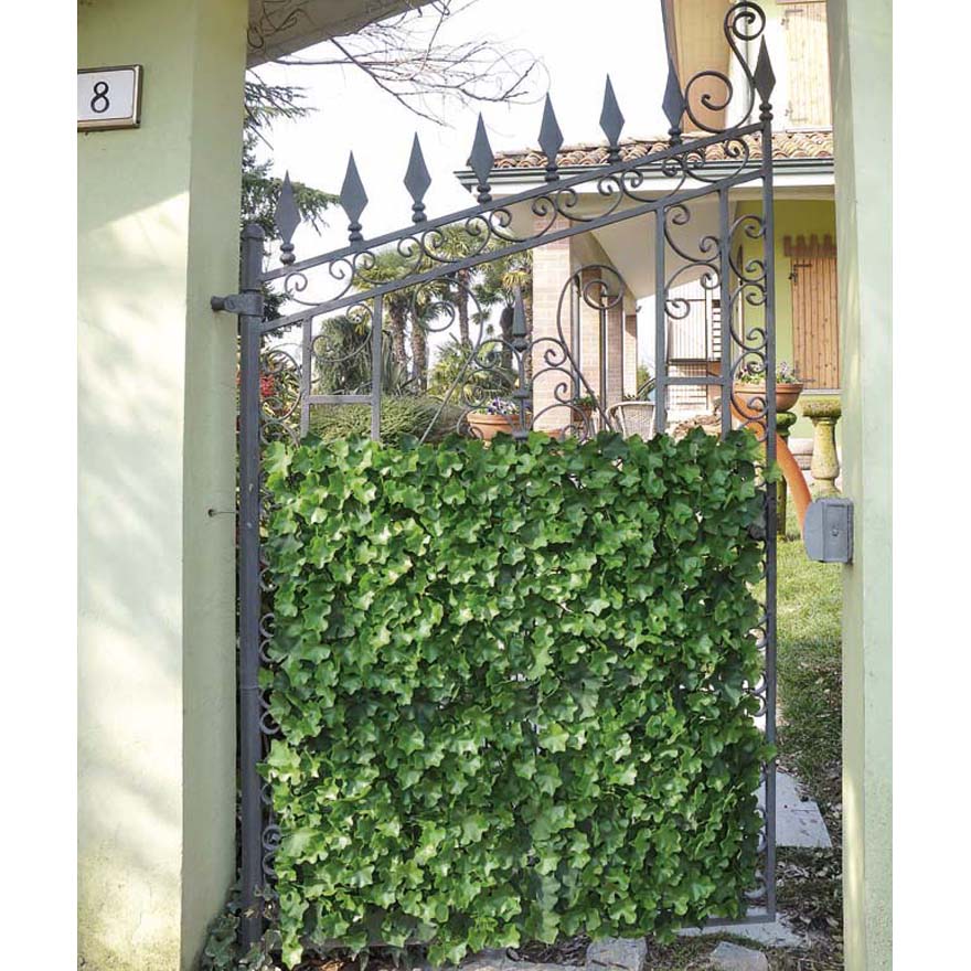 Siepe artificiale per parete sempreverde verticale "Geranio" da intero ed esterno 1 x 1 mt