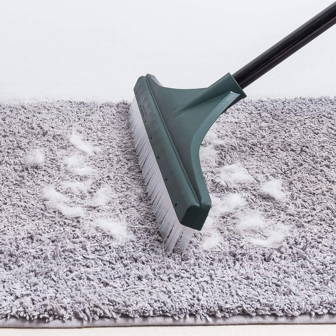 Scopa a pettine con manico per pulizia erba sintetica 45 x h 132 cm