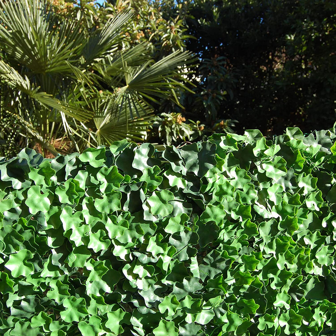 Siepe artificiale per parete sempreverde verticale "Geranio" da intero ed esterno 1 x 1 mt