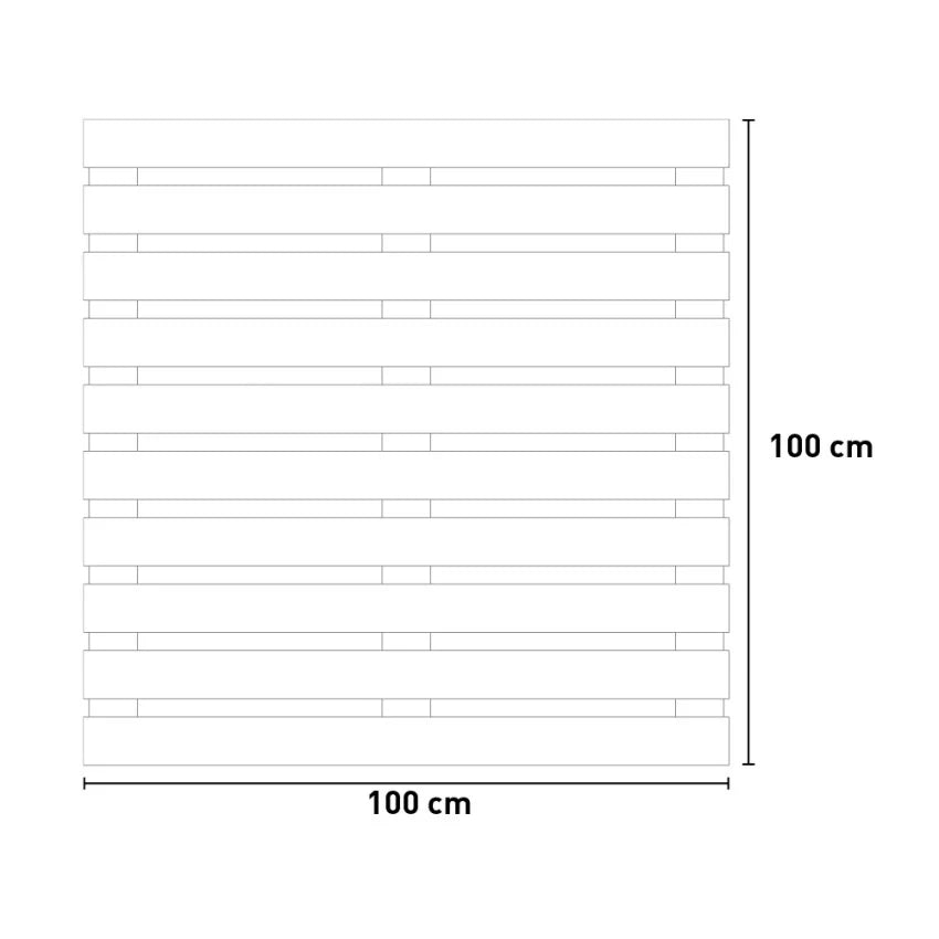 Pavimento modulare in legno per giardino e terrazzo 100 x 100 cm